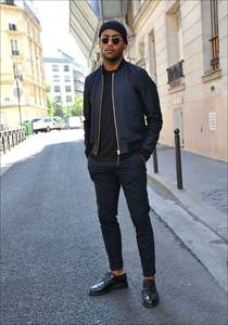 Chaquetas Bomber de Lona con Cremallera Personalizadas de Estilo Urbano para Hombre |   Resistente al Viento de Invierno 100% Poliéster - Product Image 6