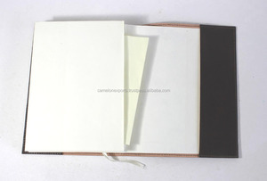 Papel de algodón reciclado marrón oscuro vintage diario de cuero sin ácido de madera hecho a mano frontal en relieve recargable elegante Oficina - Product Image 4