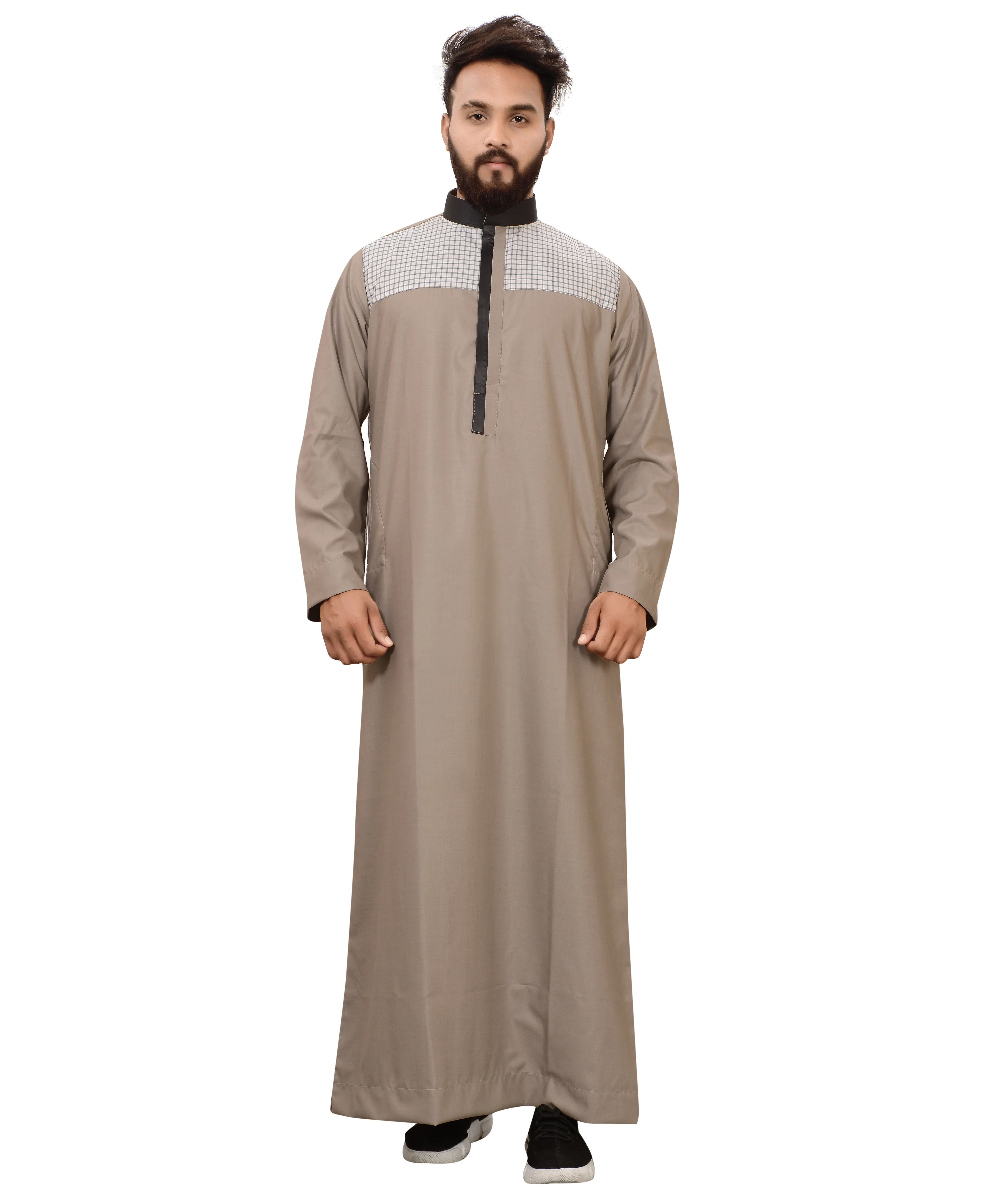 Robe Thobe pour hommes, couleur rose, style islamique, musulman, arabe, Kaftan, Abaya