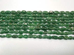 Collar de piedra de cuentas ovaladas de Aventurina verde oscuro de alta calidad, abalorios de cristal para hacer joyas, collar de mujer, mayorista - Product Image 3