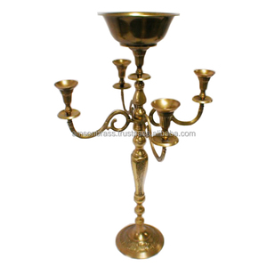 Candélabre de décoration de table de faveur de mariage fait à la main pour la décoration d'événements de mariage à la maison bougeoir décoratif en métal - Product Image 6