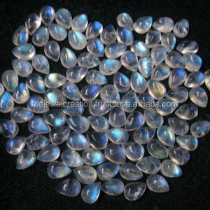 ลูกแพร์มูนสโตนสีรุ้งธรรมชาติ6มม. 8มม. อัญมณีทรงแบนปรับเทียบทรงหลวมผลิตในราคาโรงงาน - Product Image 1
