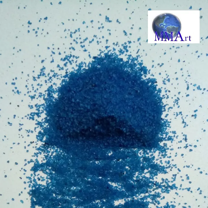 Wit Marmer Natuurlijk Wit Siliciumdioxide Zand Premium Kwaliteit Korrelige Vorm Blauwe Kleur Gecoat Zand Mic Zand