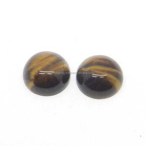 Ojo de Tigre auténtico de colección de moda, cabujones redondos de 10mm, gemas sueltas de 4,20 Cts para fabricación de joyas - Product Image 1