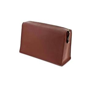 2025 nouveau sac cosmétique en cuir véritable pour femmes couleur, marron - Product Image 1