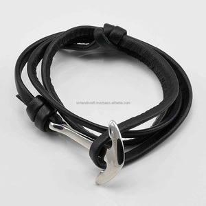 Trendy Leather Anchor <b>Bracelet</b> mens <b>bracelets</b> woman <b>bracelets</b> leather <b>bracelets</b> cuff <b>bracelet</b> nautical anchor <b>rope</b> <b>bracelet</b> - Product Image 1