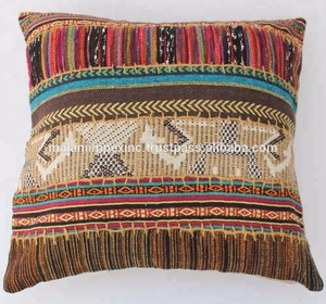 Housse de coussin indienne en gros, faite à la main, carrée, patchwork, 100 % coton, avec fonctions de massage, style uni amovible pour adultes et hôtels - Product Image 2