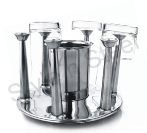 Plateau de service certifié LFGB durable et écologique en acier inoxydable de conception classique pour la décoration de la maison - Product Image 1