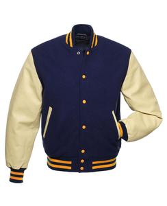 Veste universitaire en laine personnalisée, élégante et bon marché, avec manches en cuir, nouvelle collection 2026 - Product Image 1