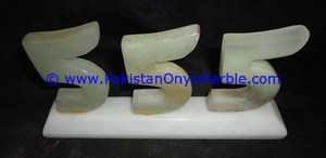 Letras y Números del Alfabeto de Mármol Ónix de la MEJOR CALIDAD, Artesanías Hechas a Mano - Product Image 3