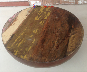 Mesa de centro industrial vintage al por mayor marco de metal duradero tapa de madera rústica Decoración elegante personalizable para tradicional - Product Image 2