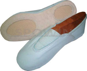 2025 Diseño Logotipo personalizado Cuero blanco Gimnasia Entrenamiento Danza Bombas Ballet suave para niños Precio de fábrica - Product Image 5