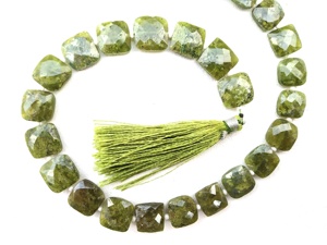 <b>Christmas</b> Offer Square Shape Natural Vessonite Gemstone Faceted Briolette Beads <b>Top</b> Quality Beautiful Making Jewelry - Product Image 2