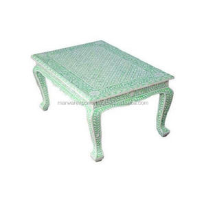 2021 nouveauté nacre moderne maison tabouret décoratif luxe Antique bois Design avec incrustation d'os inspiré par le Style indien - Product Image 6