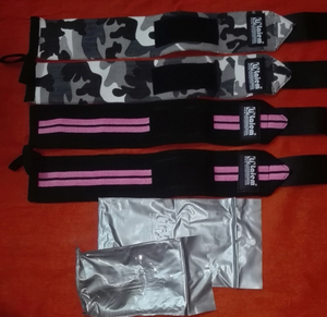 Bandes de poignet unisexes antidérapantes et respirantes avec fermeture à boucle et crochet pour la musculation, la gym et la gymnastique - Matériel en caoutchouc naturel et PVC - Product Image 6
