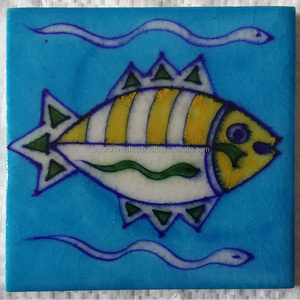 ที่มีชื่อเสียงทำด้วยมือชัยปุระกระเบื้องเครื่องปั้นดินเผาสีฟ้าในขนาดที่แตกต่างกัน - Product Image 3