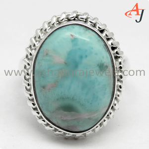 จักรวาลรูปไข่ Sky_Blue Larimar Bezel 925แหวนเงินสเตอร์ลิง,925เครื่องประดับเงินสเตอร์ลิง,ออนไลน์พลอยเครื่องประดับเงิน - Product Image 4