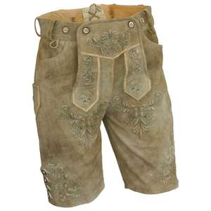 OKTOBERFEST Men's Bavarian Lederhosen Brown - Oktoberfest Leather Trousers (bavarian Lederhosen) Goat Sweet Leather 2024 - Product Image 1