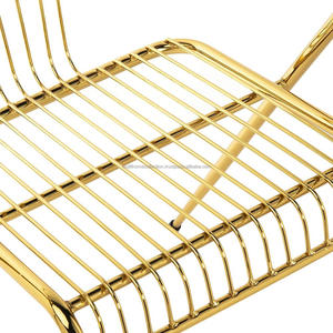 เก้าอี้ลวดโลหะสีทอง - Product Image 2