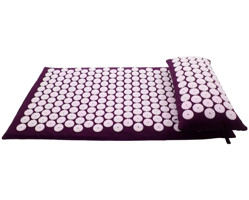 Top notch quality Custom logo option ABS Virgin Plastic yoga acupressure Round Disc spike mat set Indian supplier