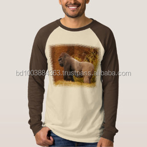 T-shirt vente en gros, col rond et manches longues pour hommes, 100% coton, haute qualité, bon marché, imprimé - Product Image 1