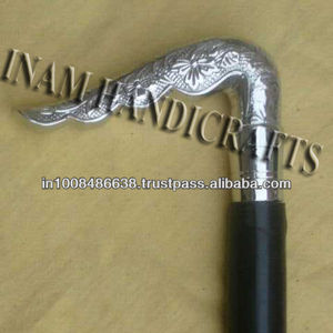 Bâton de marche en bois fait à la main avec belle poignée de derby en laiton/cannes de marche en bois avec belle poignée en métal de derby en laiton - Product Image 3