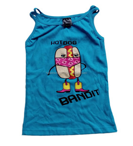 Camiseta sin mangas de algodón para niños de alta calidad, impresión personalizada, moda de verano ecológica, superventas, informal, para niñas - Product Image 1