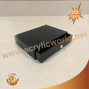 Caja de exhibición para restaurantes y hoteles, organizador acrílico con cajón, color negro - Product Image 5