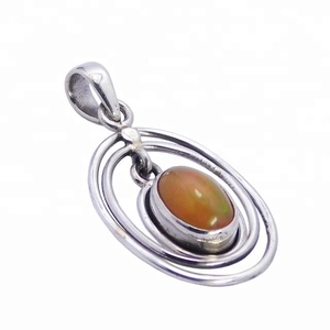 Eminent Genuine Ethiopian Opal Gemstone 925 Sterling <b>Silver</b> Fine Jewelry Pendants & <b>Charms</b> <b>Silver</b> Jewelry - Product Image 1