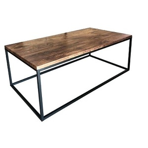 TABLE basse rectangulaire industrielle, avec roulettes, décoration de salon, meilleur prix, usine - Product Image 2