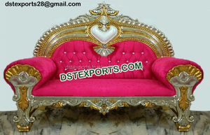 Sofá de pavo real de metal de latón para boda, sofá Chaise de último diseño, sofá de pavo real, nuevo sofá de madera moderno para boda al por mayor, EE. UU. - Product Image 3