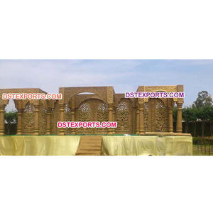 Jodha Akber-Mandap de boda de la India real, el último Mandap de boda de estilo Rajasthani, conjunto de Mandap tallado de madera - Product Image 1