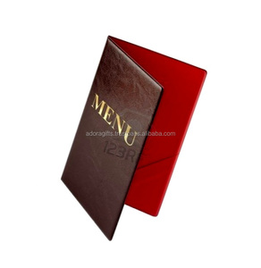 Soporte de menú de cuero personalizado, menú de restaurante, tarjetas de menú de hotel - Product Image 1