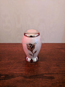 ALUMINUM <b>GREEN</b> Keepsake Urn WITH <b>VELVET</b> BOX FUNERAL SUPPLIES BRASSWORLD INDIA - Product Image 6