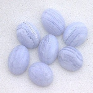 Haute qualité bleu dentelle agate ovale bijoux pendentif pierre ovale Cabochon bijoux pierre naturelle guérison cristal pierres précieuses grossiste - Product Image 1