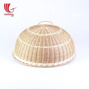 Honey Brown Eco-Friendly Rattan Food Umbrella Cover Dish Cover o Food Cover Carpa para restaurantes - Product Image 1
