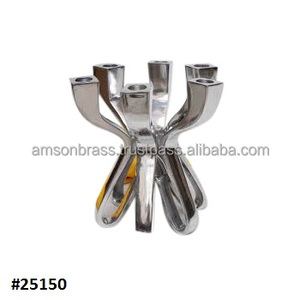 เชิงเทียนตกแต่งคริสต์มาสเชิงเทียนอลูมิเนียมสามเสาเชิงเทียน - Product Image 4