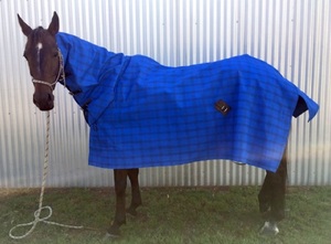 Couverture de cheval en toile imperméable, en coton robuste, pour l'extérieur et l'écurie, protection durable contre les intempéries - Product Image 5