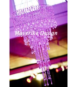 Đèn Chùm Treo Đám Cưới Đèn Trần Chụp Đèn Treo Đính Cườm Có Khung Màu Bạc Cho Phòng Ngủ Tiệc Cưới - Product Image 4