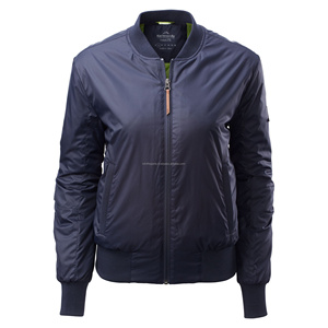 Vente en gros, chapeau matelassé pour femmes, Logo personnalisé, Bomber de vol de grande taille, veste bicolore, veste de vol classique pour femmes - Product Image 4