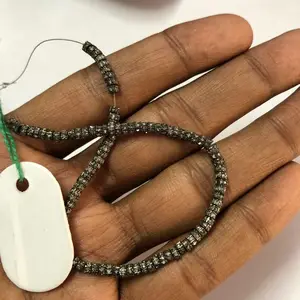 Abalorio de diamante Natural de rueda de 3mm, accesorio de plata de ley 925 para fabricación de joyas, piedra de fabricante, compra en línea - Product Image 1