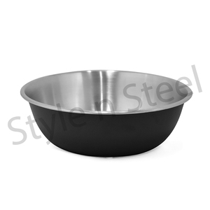 Bol à salade multifonctionnel en acier inoxydable Bol rond en métal pour le stockage du camping Revêtement en poudre de qualité alimentaire - Product Image 2