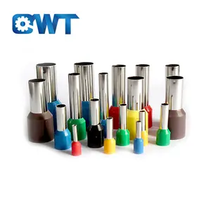 QWT female pre-insulated joint crimp copper bootlace wire ferrules,I lug manufacturer copper insulated cord end terminal lugs