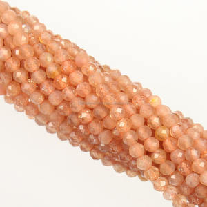Cuentas para la fabricación de joyas Sparkle Fire Sunstone Faceted Rondelle Micro Beads 2 mm AAA Quality 13 "Strand Wholesale, Crystal Beads - Product Image 2