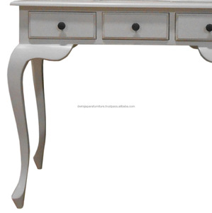 Meuble blanc de chambre à coucher, coiffeuse, mobilier français indonésien - Product Image 6