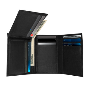 กระเป๋าสตางค์หนังผู้ชายแบบเปิดปิด ความยาวสั้น ป้องกัน RFID และช่องใส่บัตรเครดิต-แบรนด์ ADORA - Product Image 2