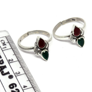 Anillo de plata de primera ley con forma de dedo para mujer, sortija, plata esterlina 925, ónix verde, diferentes tipos - Product Image 6