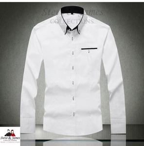 Camisas Formales de Manga Larga con Nuevo Diseño, 100% Algodón Twill Antiarrugas, Hechas a Medida para Hombre de Steve & James - Product Image 6