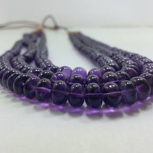 20mm Natural AAA African <b>Amethyst</b> Stone Smooth Rondelle Beaded Gemstones <b>Necklace</b> From Manufacturer Suppliers at Wholesale Price - Product Image 1