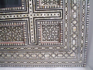 W30 Style Antique Énorme/Grand Cadre de miroir en nacre Technique polie - Product Image 4